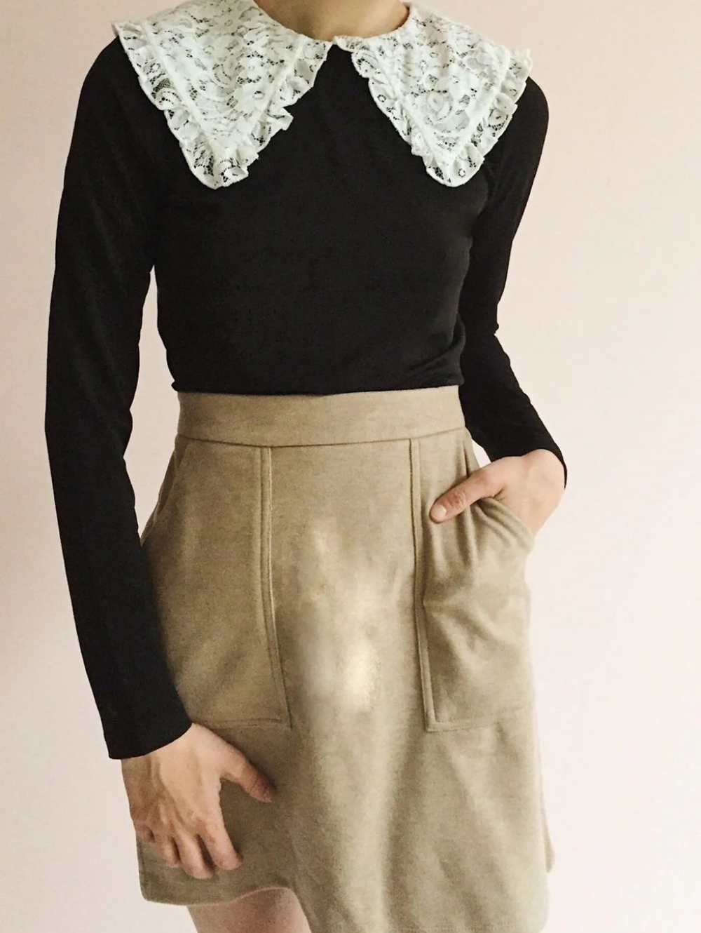 NWOT Lakshmi Quality Beige Skirt